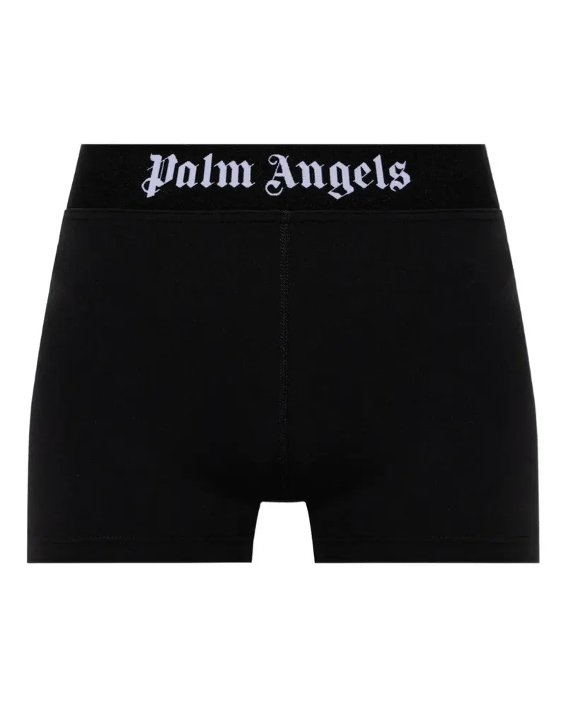 Palm Angels Shorts mit Logo-Bund - Schwarz Schwarz