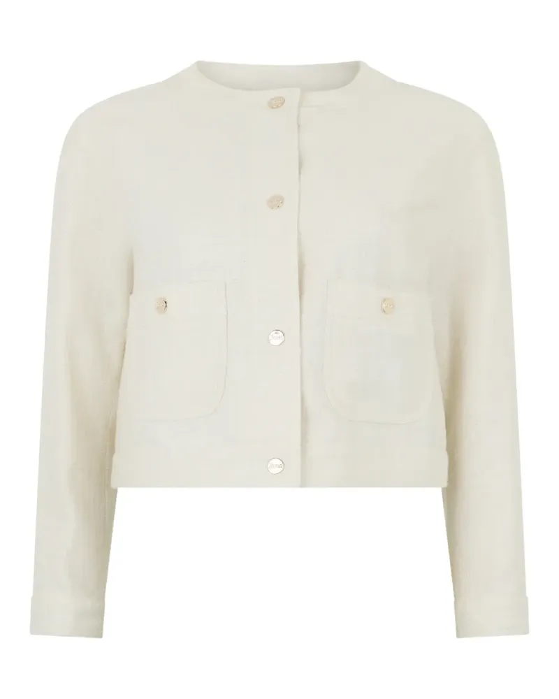 Herno button-front cropped blazer - Nude Nude