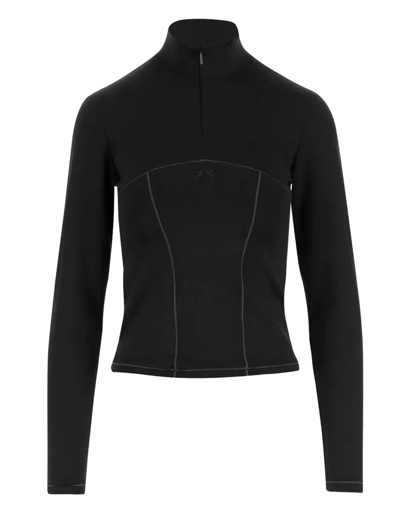 Pinko Sweatshirt mit Reißverschluss - Schwarz Schwarz