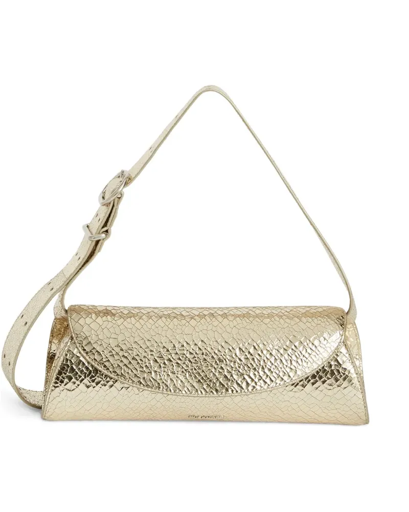 Jil Sander Kleine Cannolo Schultertasche - Gold Gold
