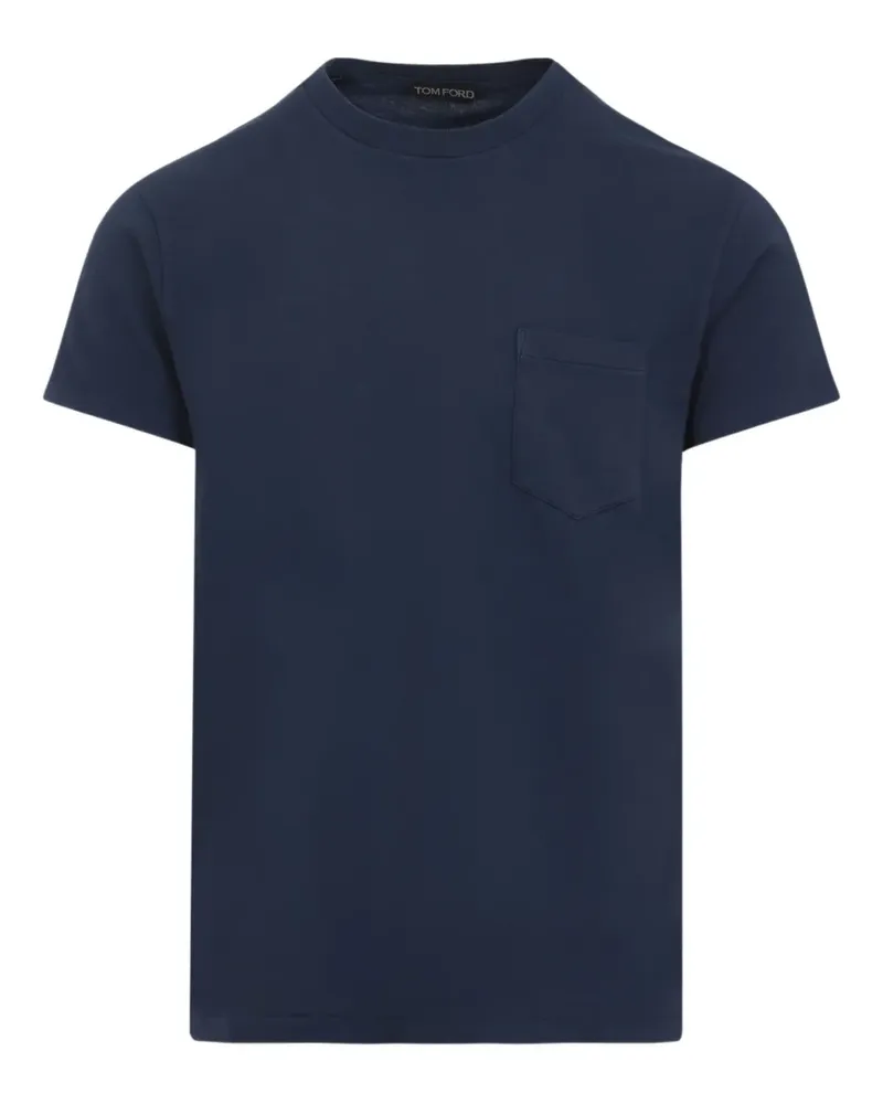 Tom Ford T-Shirt mit aufgesetzter Tasche - Blau Blau