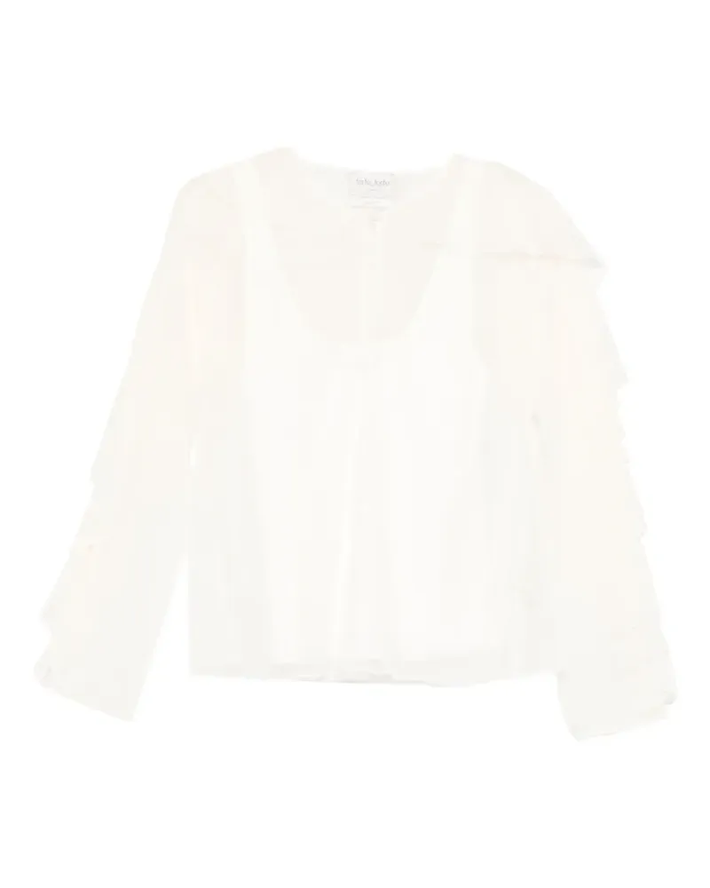 forte_forte ruffled blouse - Nude Nude