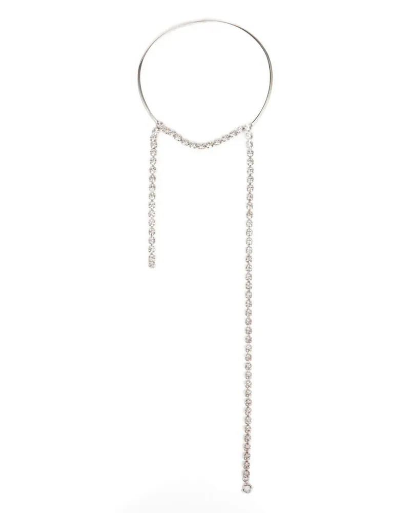 Maison Margiela Halskette mit Strassanhänger - Silber Silber