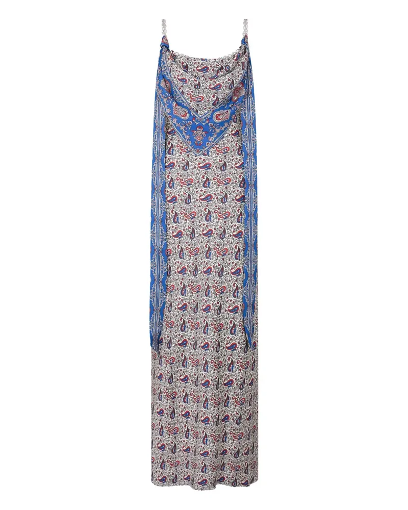 Paco Rabanne Maxikleid mit Paisley-Print - Nude Nude