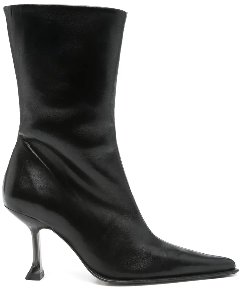 Miista Stiefel aus Leder 80mm - Schwarz Schwarz