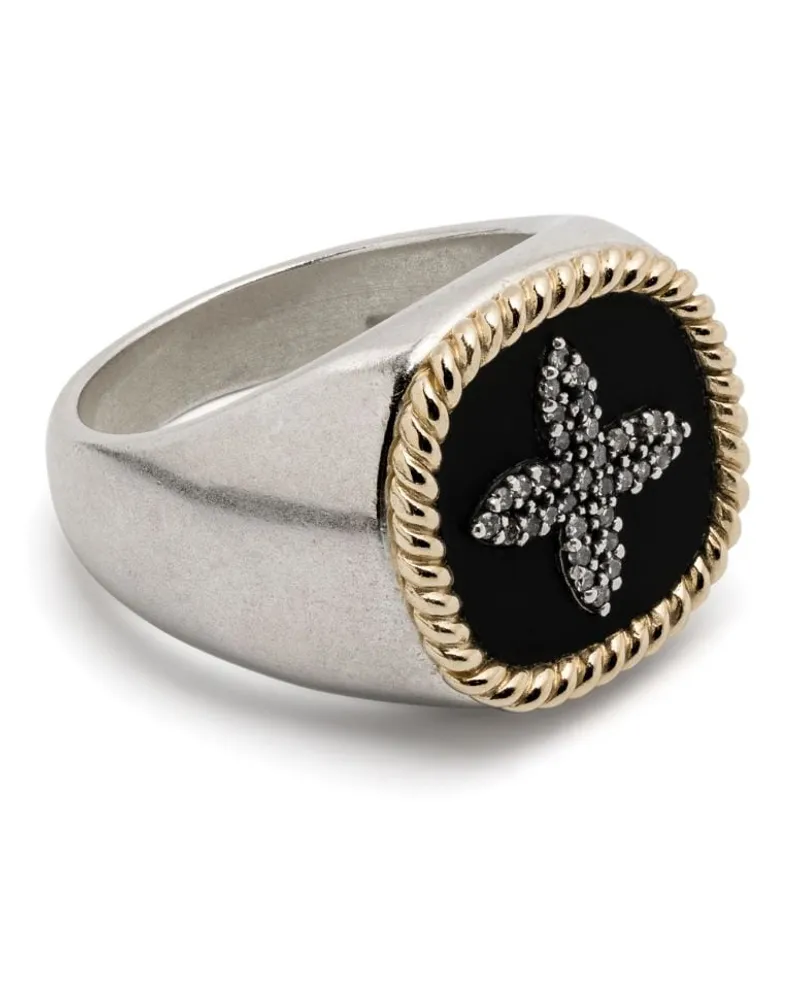 Pascale Monvoisin 9kt Bowie Gelbgold- und Sterlingsilberring mit Diamant Silber