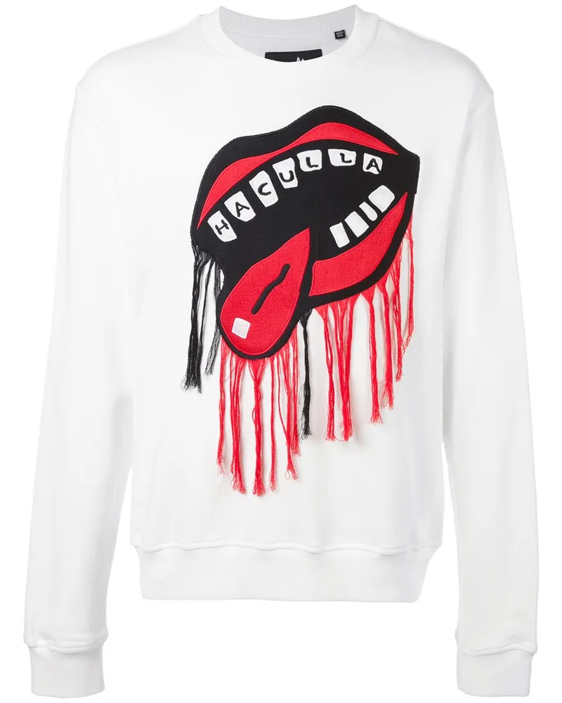 Haculla NYC Drama Mouth' Sweatshirt Weiß