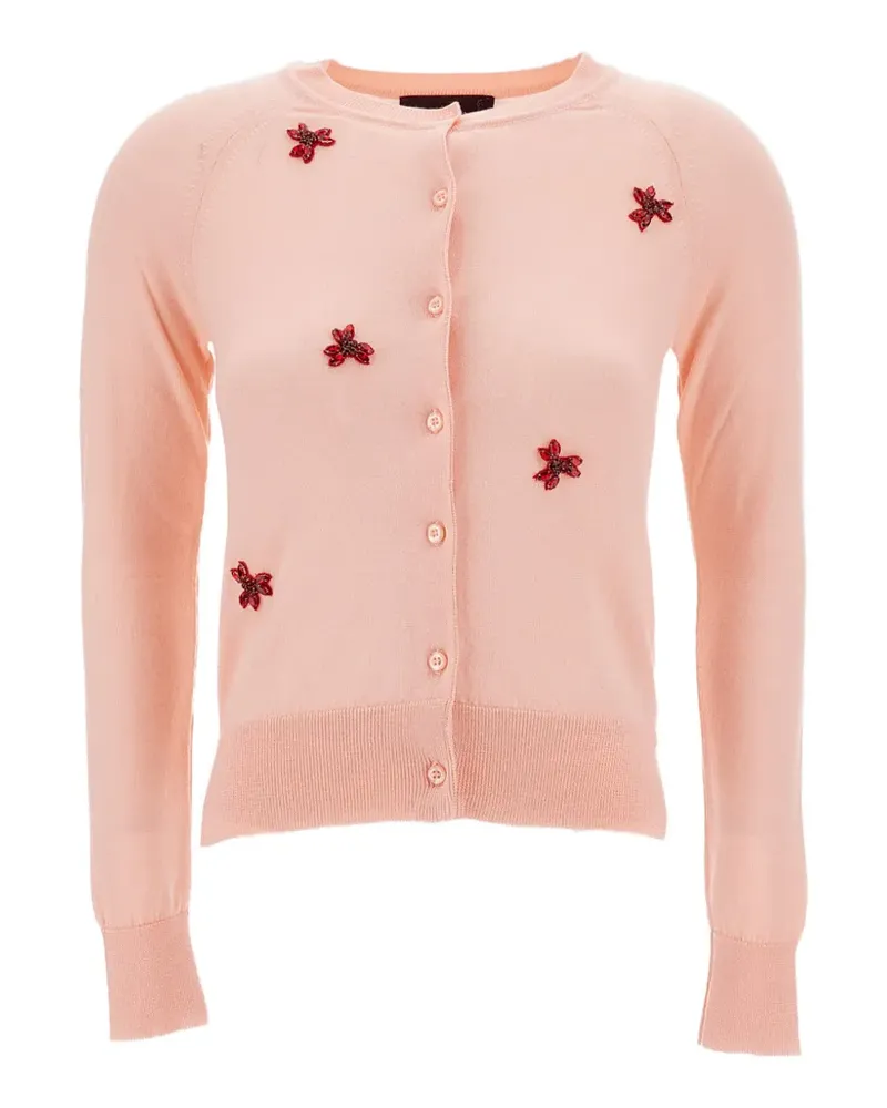 Simone Rocha Cardigan mit Kristallverzierung - Rosa Rosa
