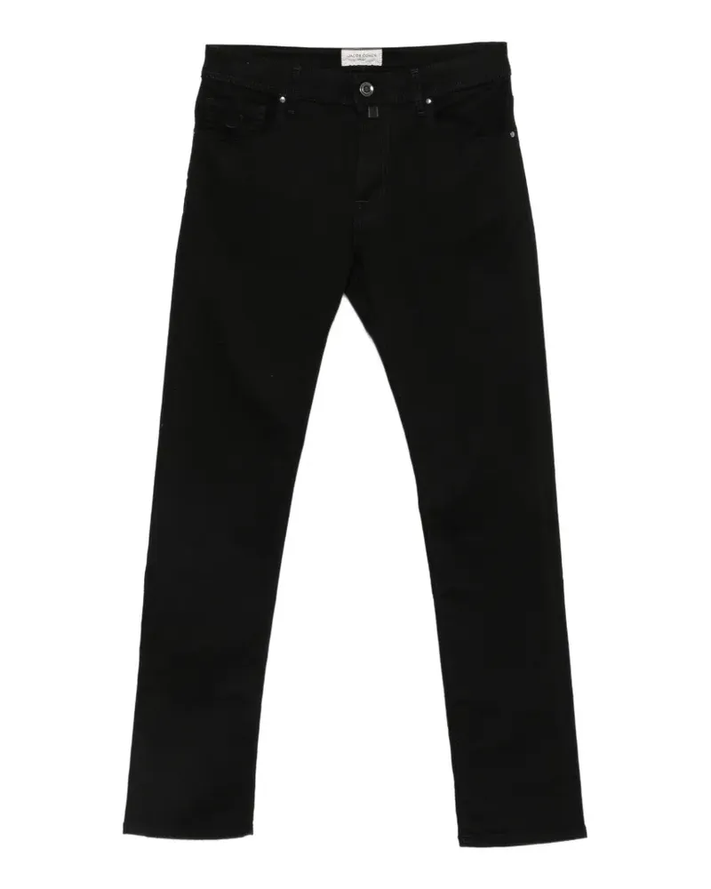 Jacob Cohën logo-patch slim-fit jeans - Schwarz Schwarz