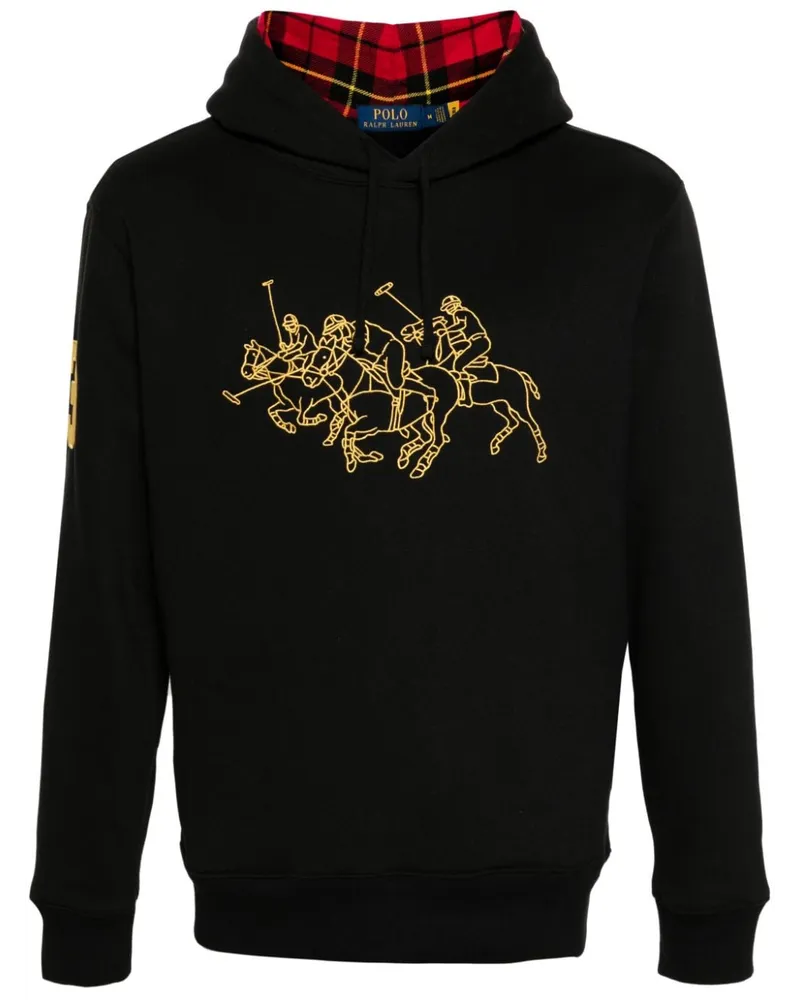 Ralph Lauren Lunar New Year Triple-Pony Hoodie Schwarz