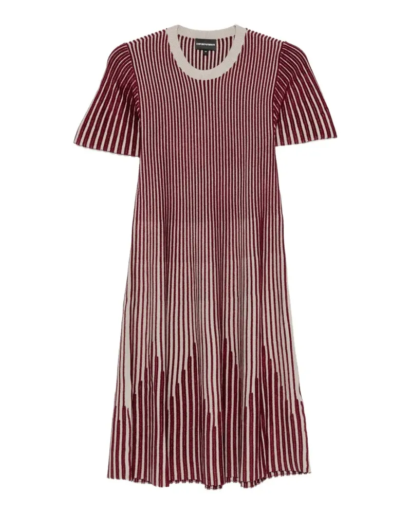 Emporio Armani striped short-sleeve midi dress - Rot Rot