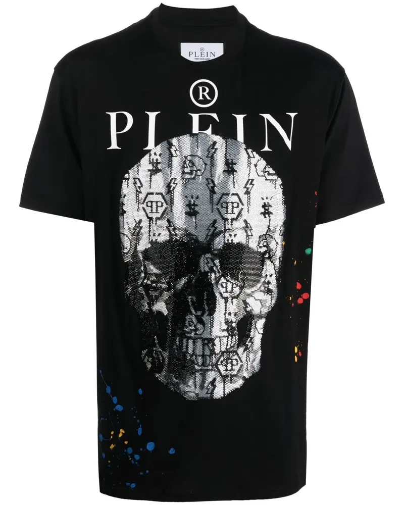 Philipp Plein T-Shirt mit Totenkopf-Print - Schwarz Schwarz