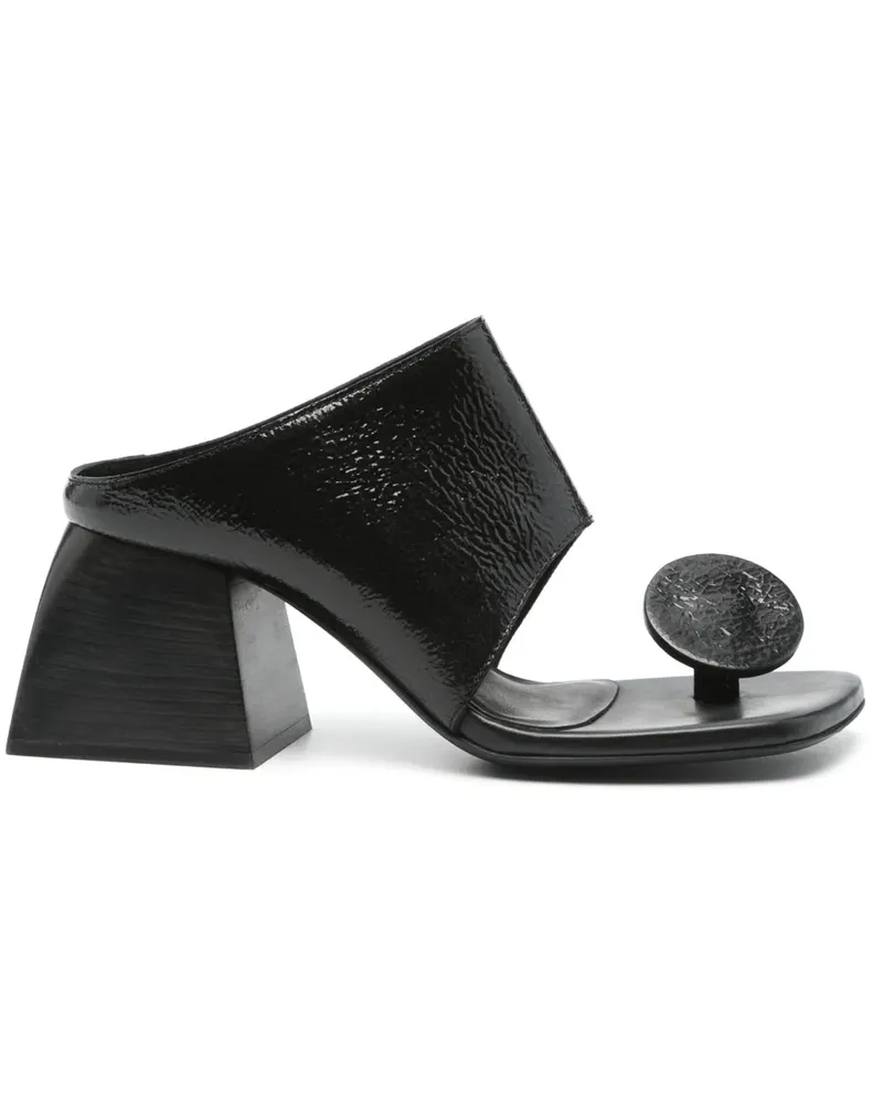 Uma Wang Stone Mules 70mm - Schwarz Schwarz