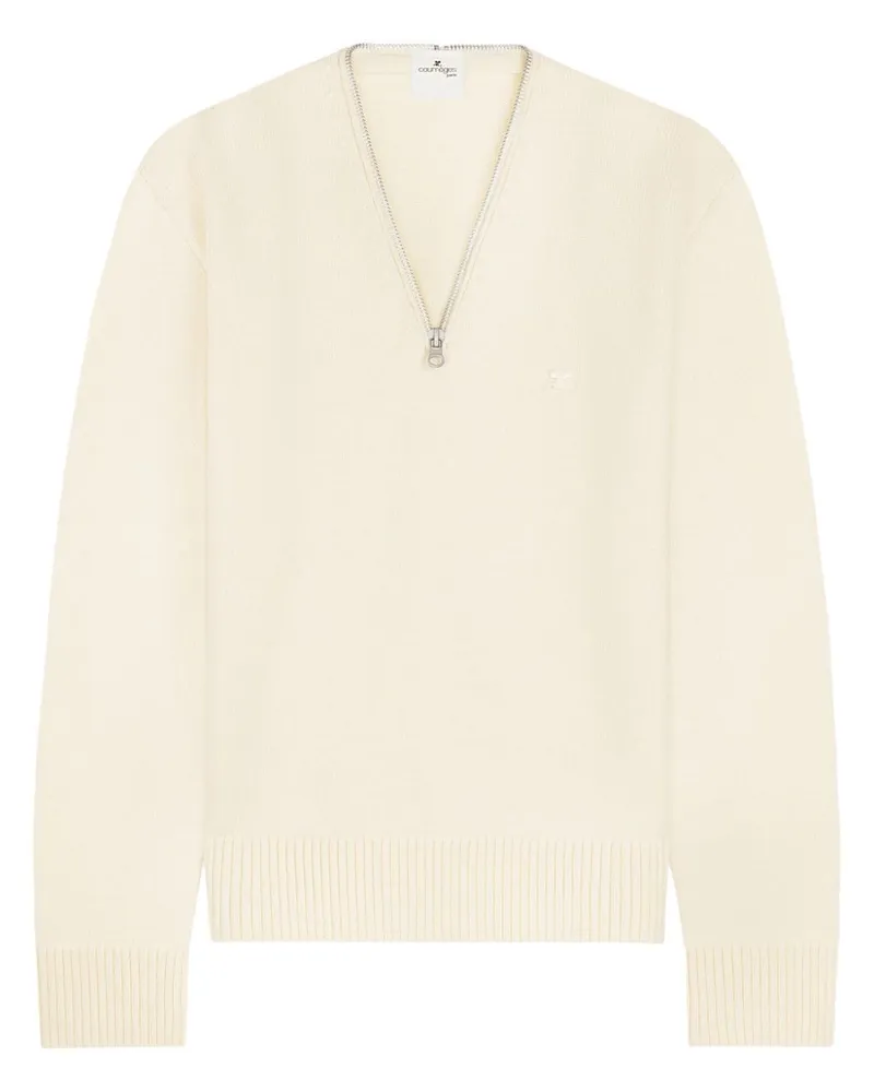 Courrèges Pullover mit Reißverschluss - Nude Nude