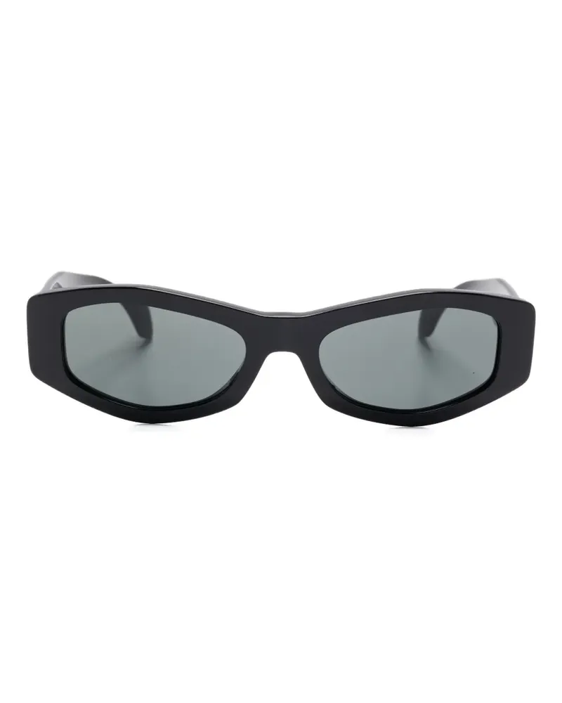 Versace Sonnenbrille mit geometrischem Gestell - Schwarz Schwarz