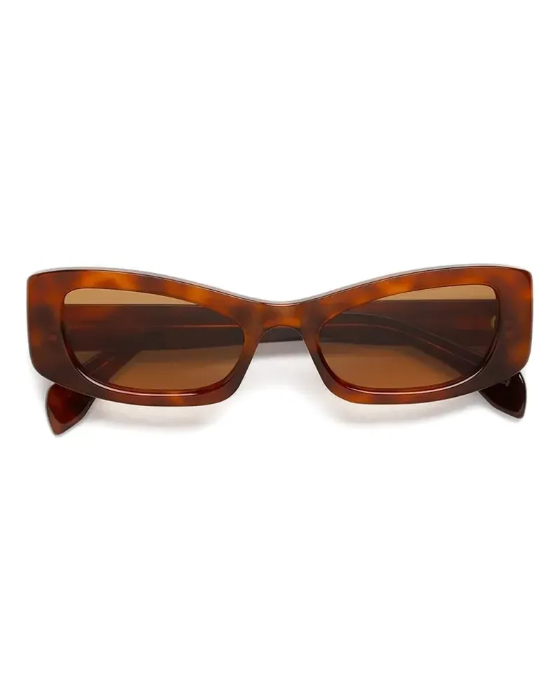 Marni Sonnenbrille mit eckigem Gestell - Braun Braun