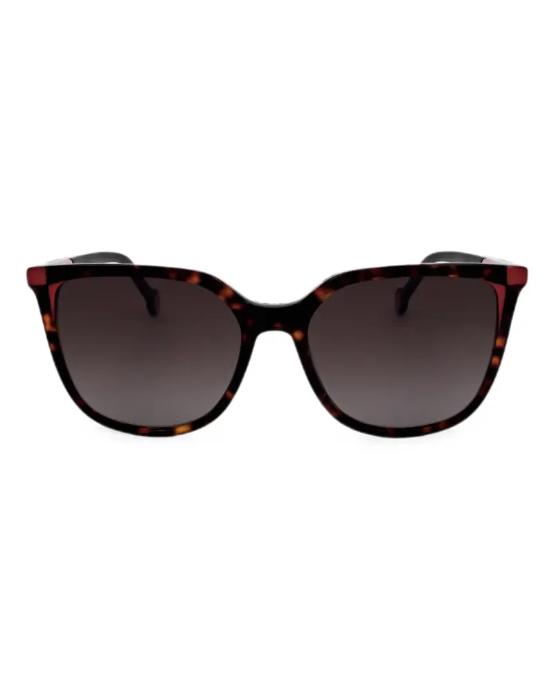 Carolina Herrera New York Eckige Sonnenbrille in Schildpattoptik - Braun Braun
