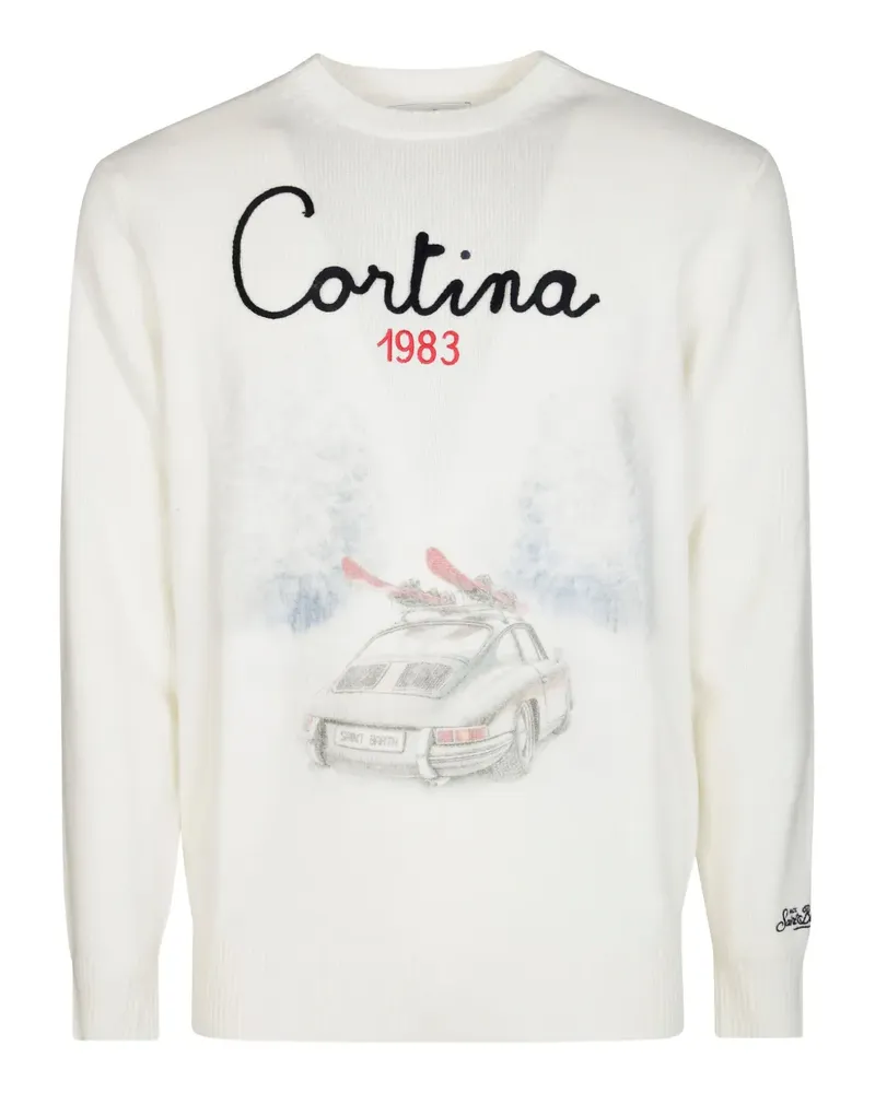 MC2 Saint Barth Pullover mit grafischem Print - Weiß Weiß