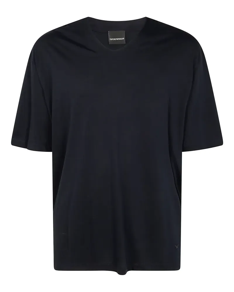 Emporio Armani T-Shirt mit V-Ausschnitt - Blau Blau