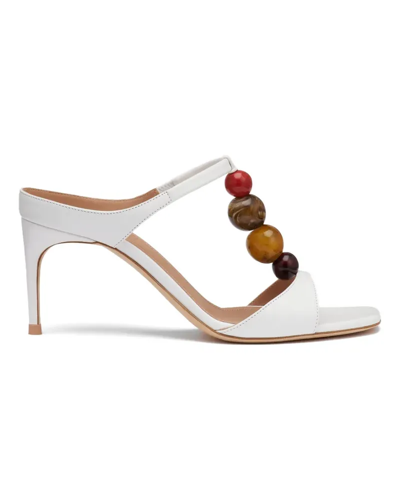Malone Souliers Lena bead-embellished sandals - Weiß Weiß