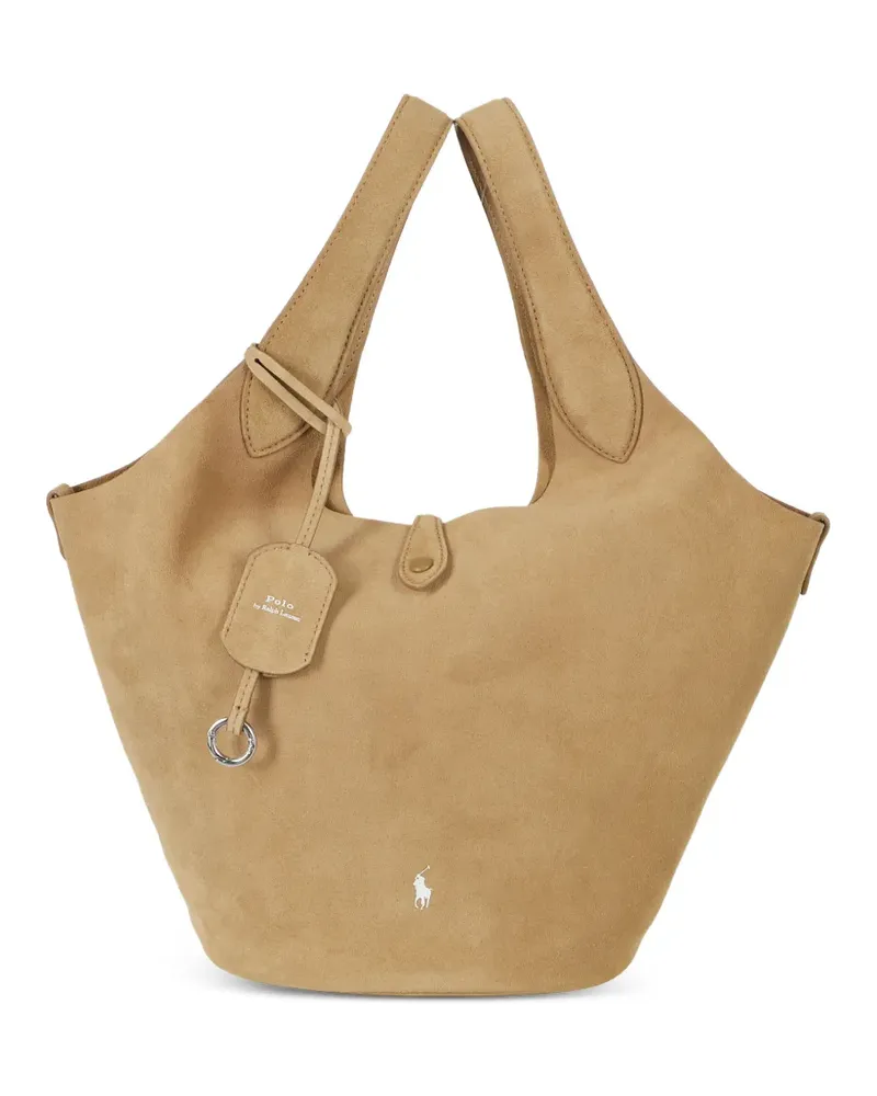 Ralph Lauren Polo Play Tote Bag aus Wildleder - Nude Nude