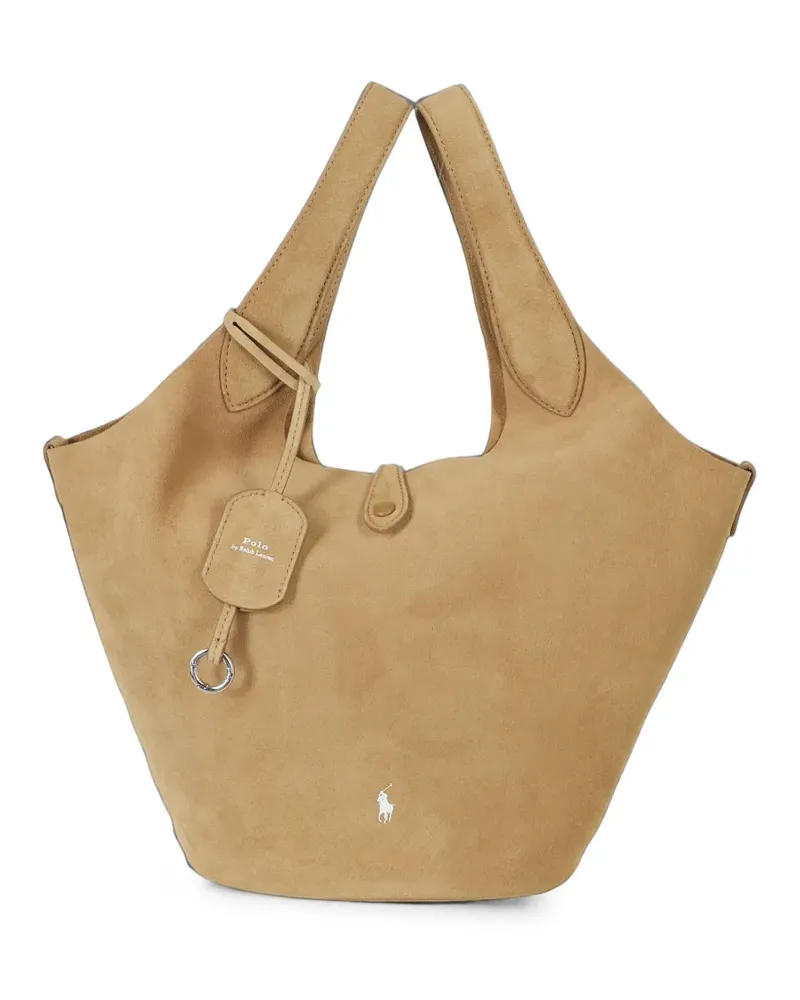 Ralph Lauren Polo Play Tote Bag aus Wildleder - Nude Nude