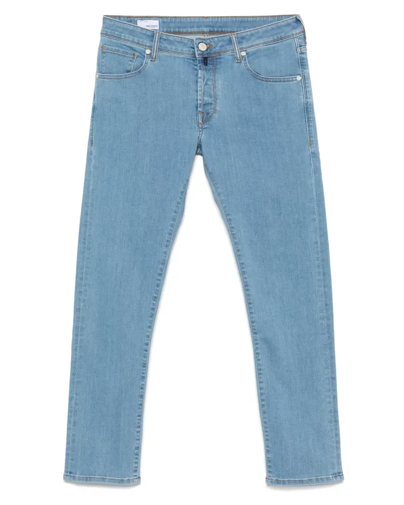 Incotex Schmale Jeans mit Stone-Wash-Effekt - Blau Blau