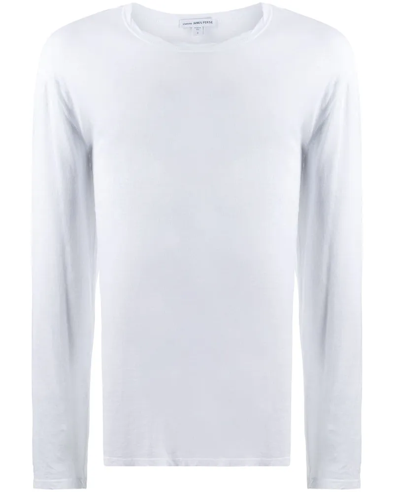 James Perse Klassisches Langarmshirt - Weiß Weiß