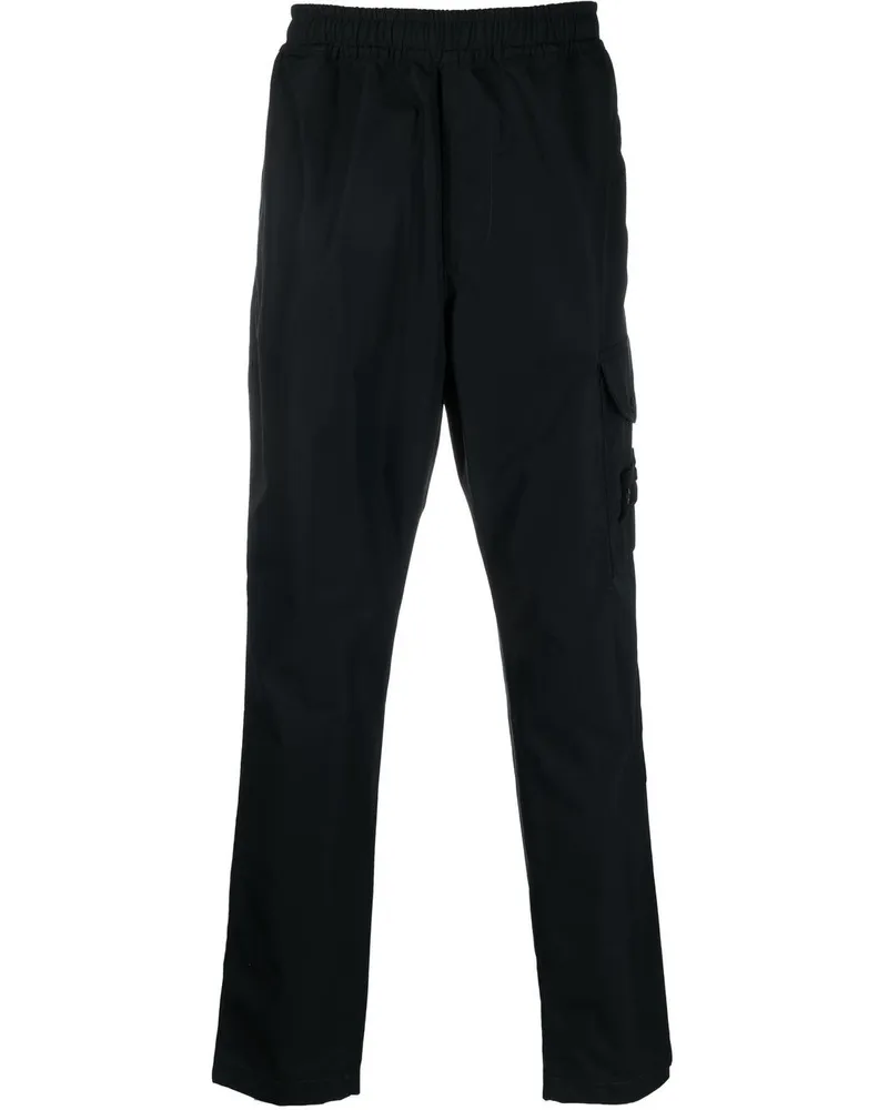 Stone Island Cargohose mit Kompass-Patch - Schwarz Schwarz