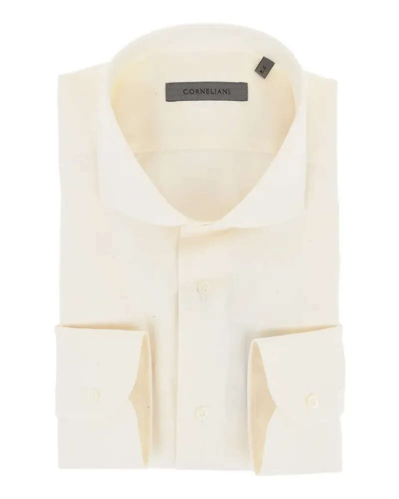 Corneliani French-collar long-sleeve shirt - Weiß Weiß