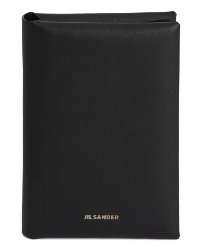 Jil Sander logo-stamp passport holder - Schwarz Schwarz