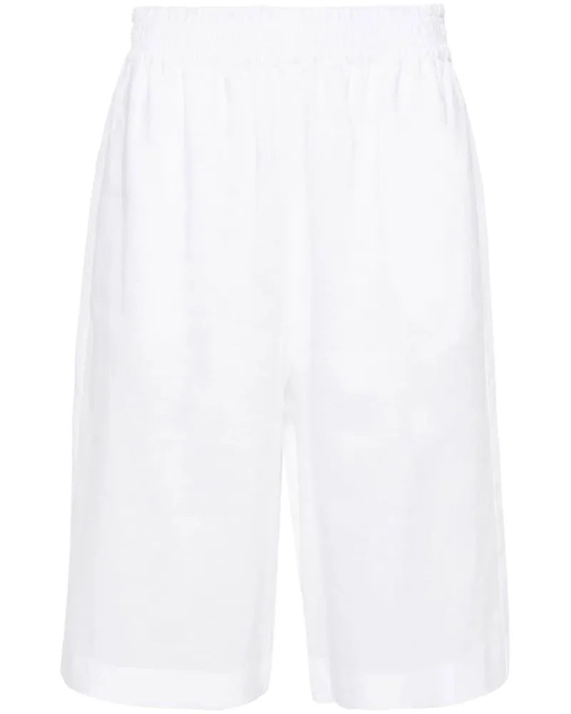 Fabiana Filippi Leinenshorts mit Stretchbund - Weiß Weiß