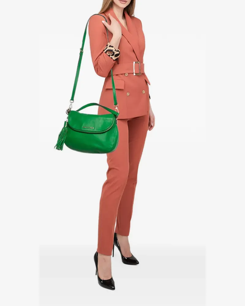 Michael Kors Bedford Schultertasche mit Quasten - Grün Grün