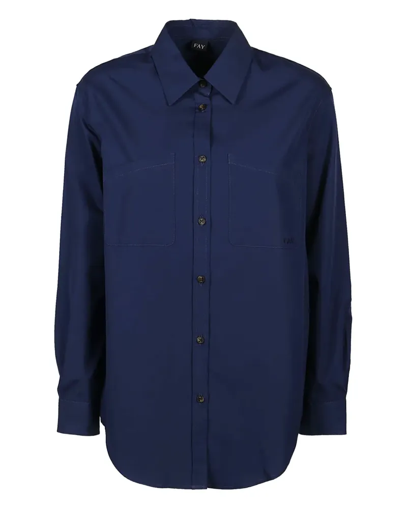 Fay cotton shirt - Blau Blau
