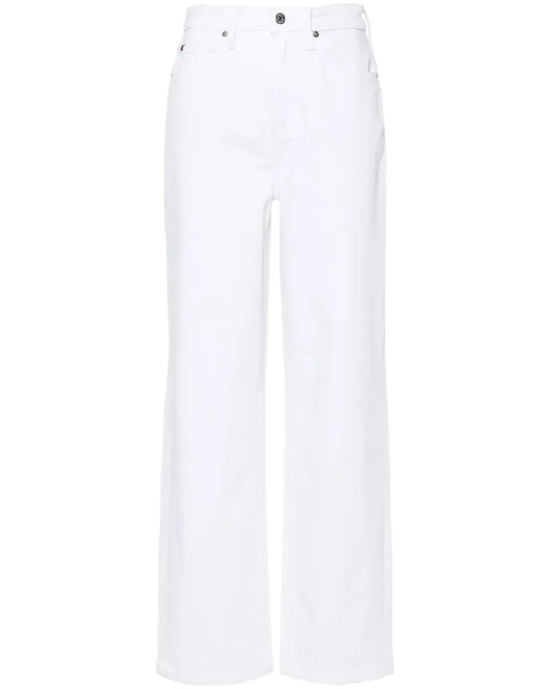 Tommy Hilfiger Straight-Leg-Jeans mit hohem Bund - Weiß Weiß