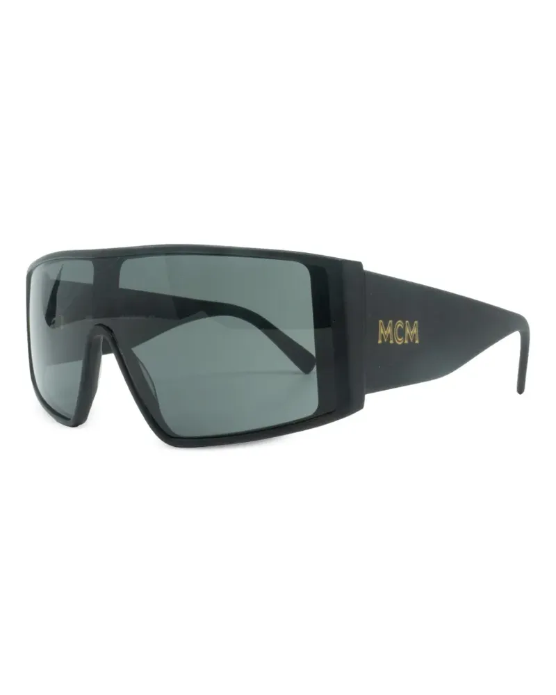 MCM Sonnenbrille mit Shield-Gestell - Schwarz Schwarz