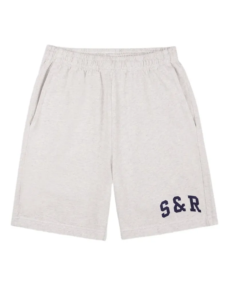 SPORTY & RICH Shorts mit Kordelzug und Tasche - Grau Grau