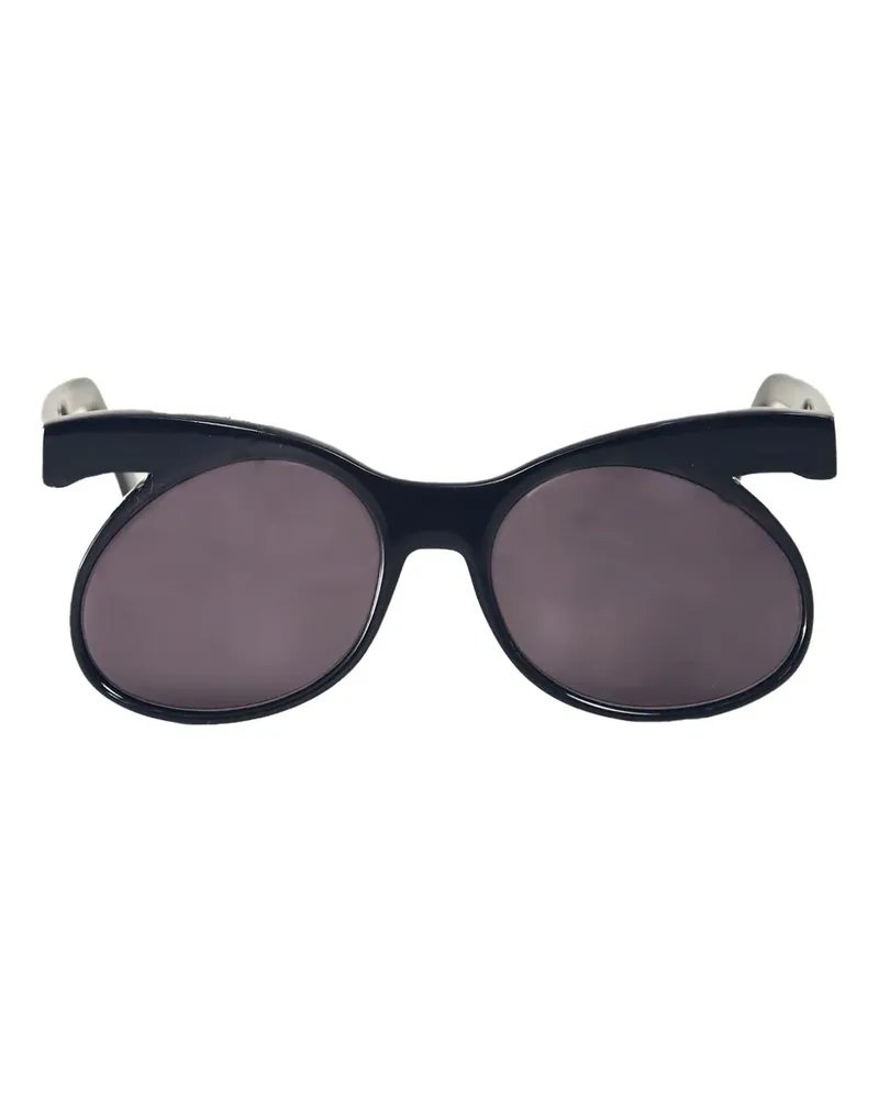Gloria Coelho Sonnenbrille mit geometrischem Gestell - Schwarz Schwarz
