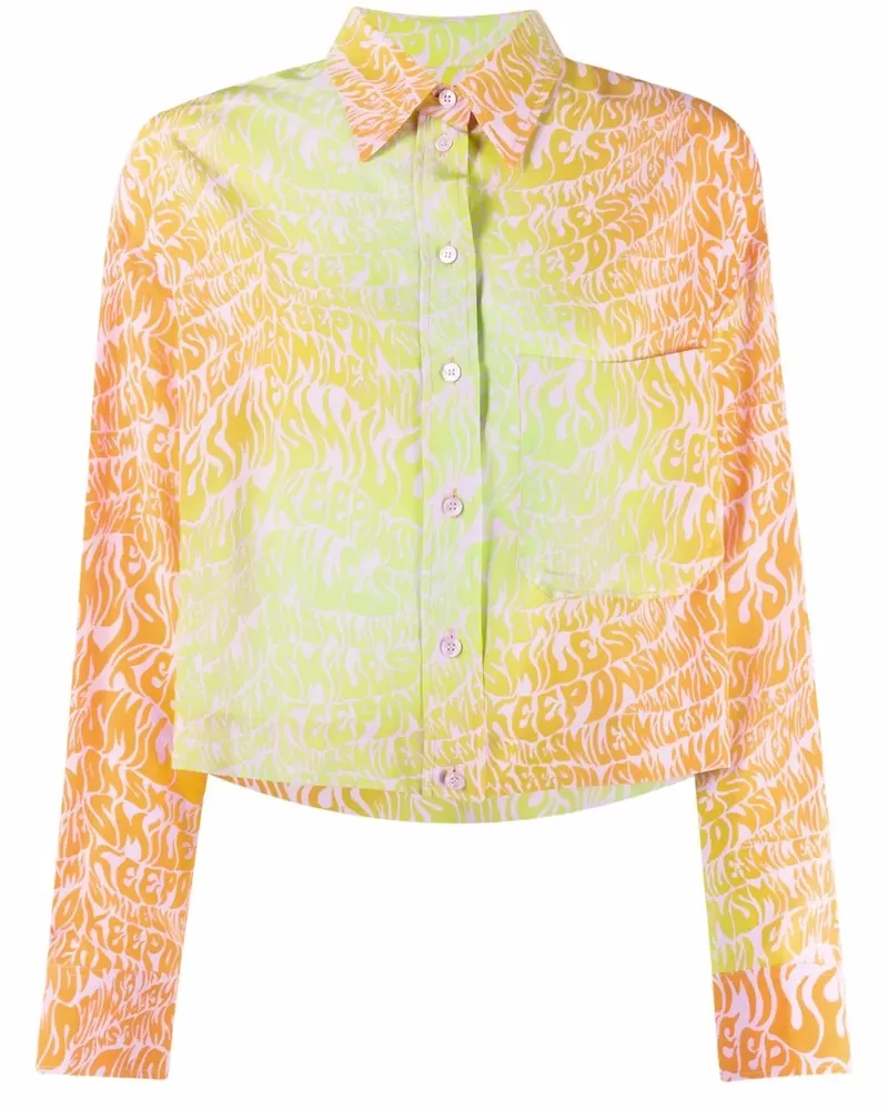 Stella McCartney Jacke mit Slogan-Print - Orange Orange