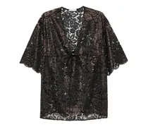 Trixa Oberteil mit Metallic-Spitze - BLACK/GOLD