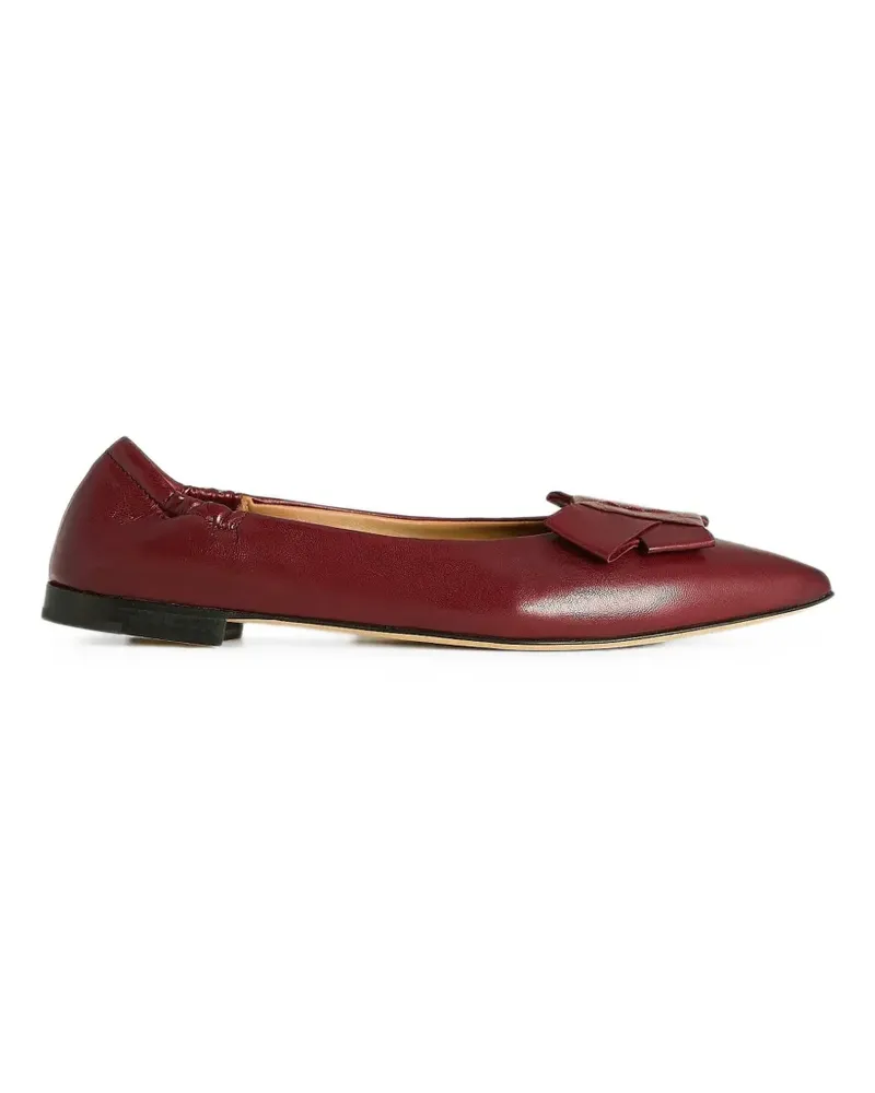 Kiton Spitze Ballerinas mit Schleifendetail - Rot Rot