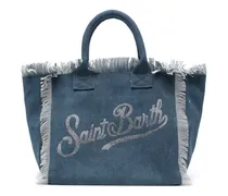 Ausgefranste Vanity Tote Bag - Blau