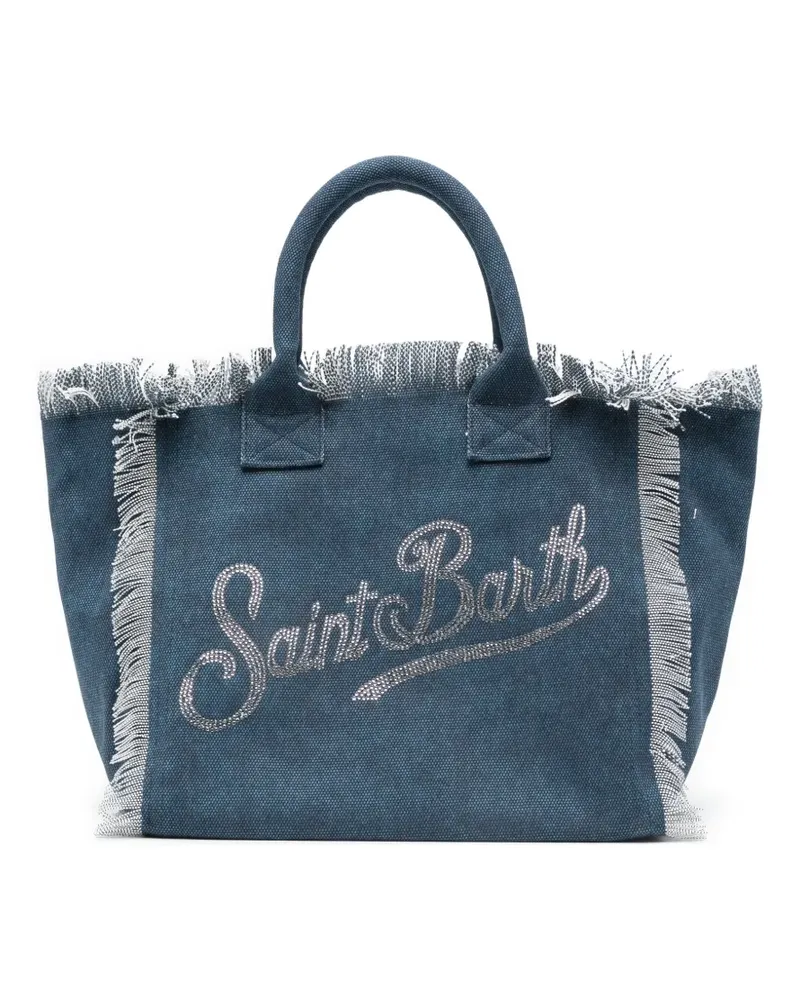 MC2 Saint Barth Vanity frayed-trim tote bag - Blau Blau