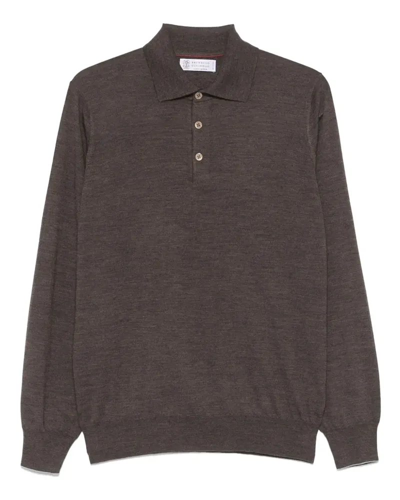 Brunello Cucinelli Poloshirt aus Schurwollgemisch - Braun Braun