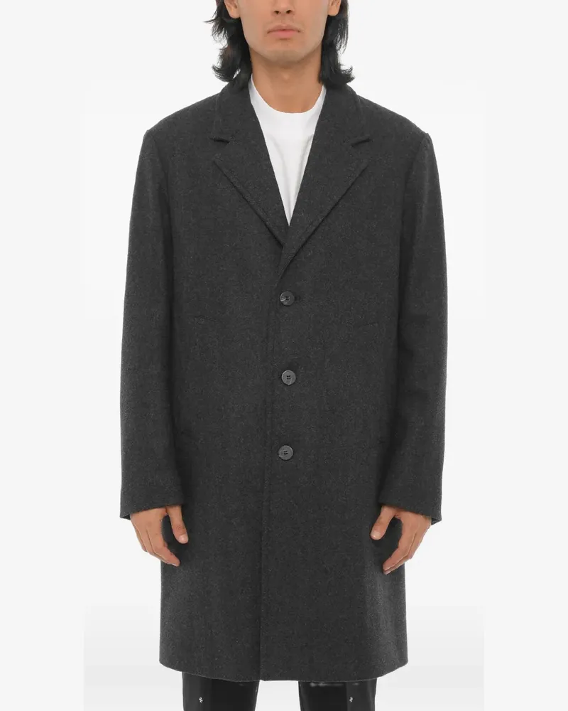 Neil Barrett notched-lapel single-breasted coat - Grau Grau