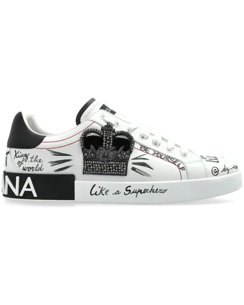 Dolce & Gabbana Sneakers mit Logo-Patch - Weiß Weiß