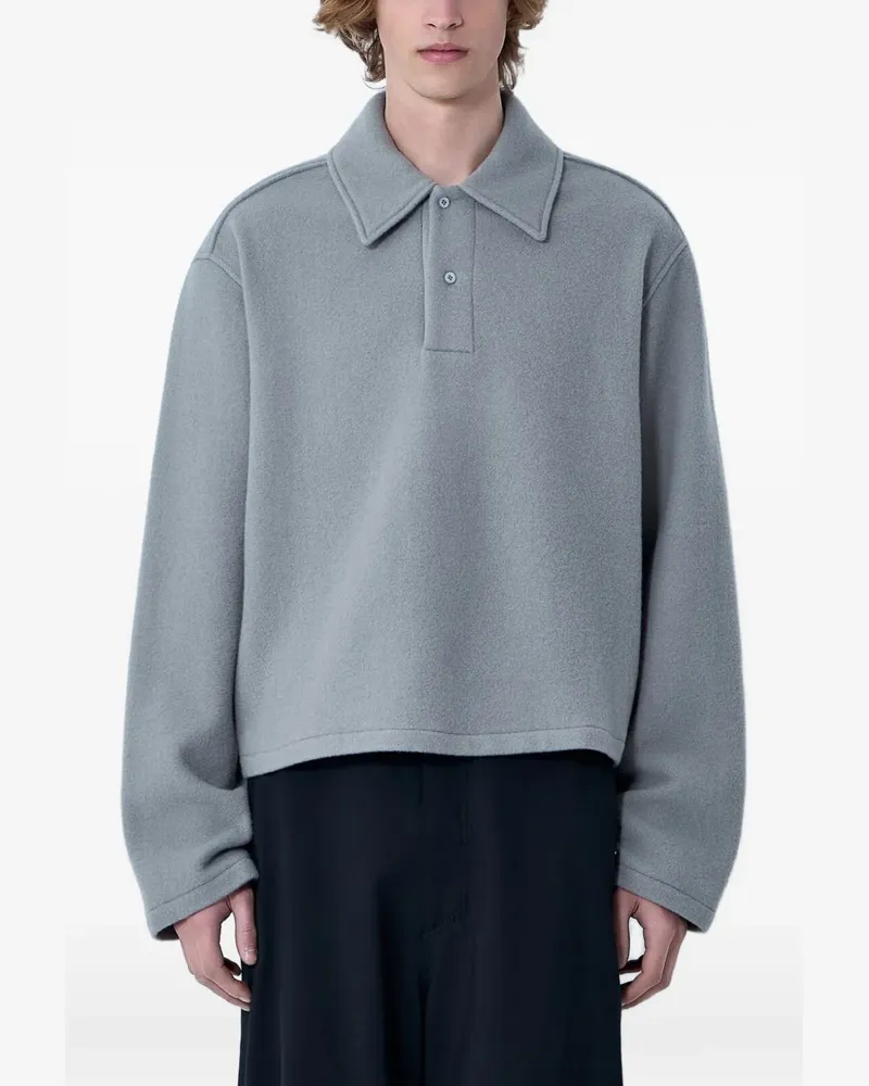 Rier button-placket polo shirt - Grau Grau