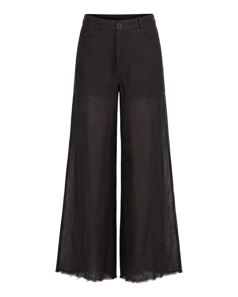 Masnada baggy frayed-edge trousers - Schwarz Schwarz