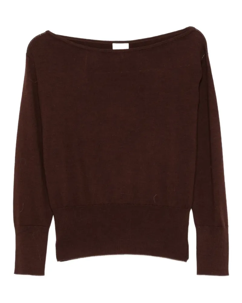 Calvin Klein Pullover mit U-Boot-Ausschnitt - Braun Braun