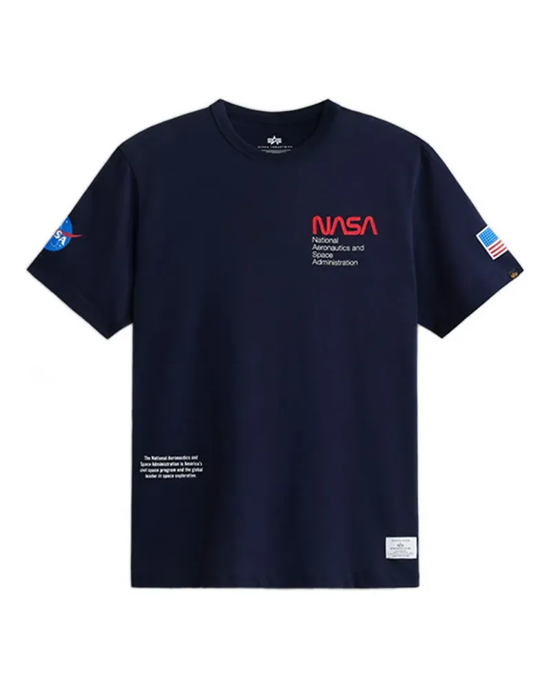 Alpha Industries nasa-logo crew-neck T-shirt - Blau Blau
